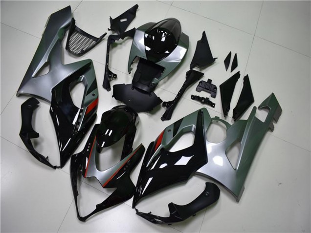 Descuento Carenado Moto Suzuki GSXR 1000 2005-2006 - Negro Brillante Plata