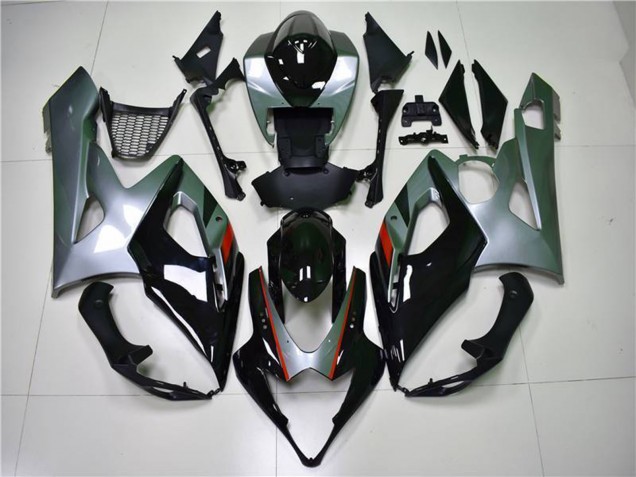 Descuento Carenado Moto Suzuki GSXR 1000 2005-2006 - Negro Brillante Plata