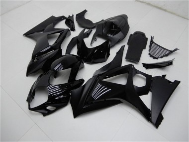 Descuento Carenados Moto Suzuki GSXR 1000 2007-2008 - Negro Brillante Negro Mate No Calcomanía