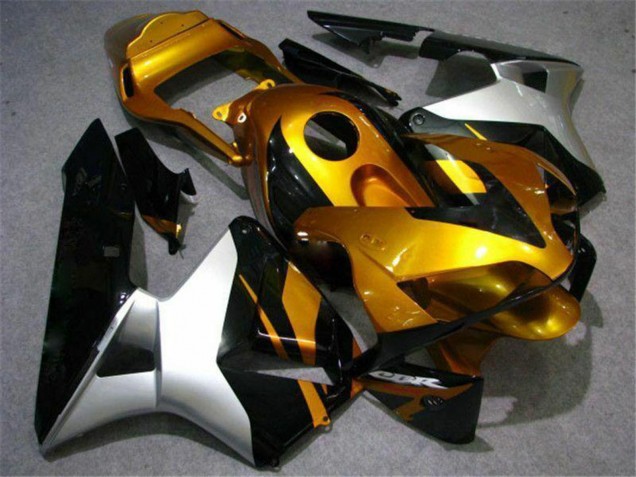 Descuento Carenado Moto Honda CBR600RR 2003-2004 - Plata Oro Negro Brillante