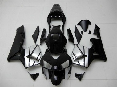 Descuento Carenados Moto Honda CBR600RR 2003-2004 - Plata Negro Brillante Raya
