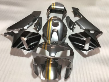 Descuento Carenados Moto Honda CBR600RR 2003-2004 - Plata Oro Negro Brillante