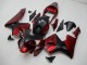 Descuento Carenados Moto Honda CBR600RR 2003-2004 - Rojo Negro Mate Raya