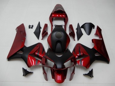 Descuento Carenados Moto Honda CBR600RR 2003-2004 - Rojo Negro Mate Raya