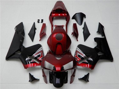 Descuento Carenado Moto Honda CBR600RR 2003-2004 - Rojo Plata Negro Brillante