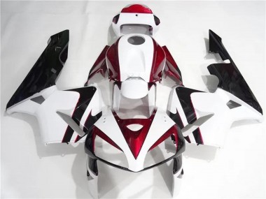 Descuento Kits Carenados Moto Honda CBR600RR 2005-2006 - Blanco Rojo Negro