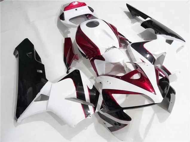 Descuento Kits Carenados Moto Honda CBR600RR 2005-2006 - Blanco Rojo Negro