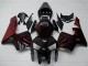 Descuento Kits Carenado Moto Honda CBR600RR 2005-2006 - Negro Brillante Rojo Llama
