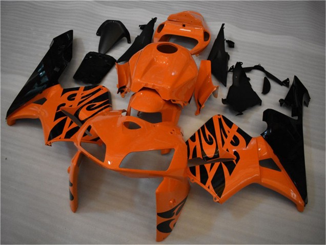 Descuento Carenado Moto Honda CBR600RR 2005-2006 - Naranja Negro Llama