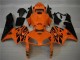 Descuento Carenado Moto Honda CBR600RR 2005-2006 - Naranja Negro Llama