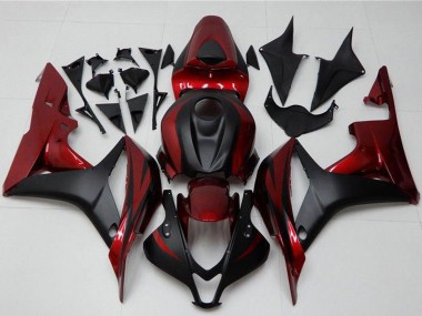 Descuento Kits Carenado Moto Honda CBR600RR 2007-2008 - Rojo Negro Mate