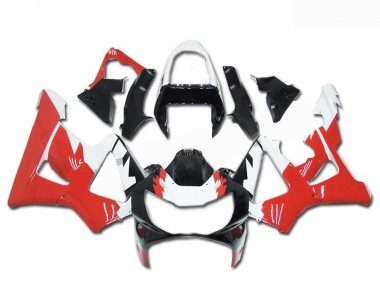 Descuento Carenados Moto Honda CBR900RR 929RR 2000-2001 - Blanco Rojo Negro Brillante