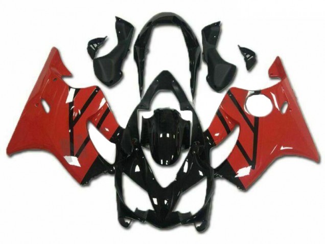 Descuento Kits Carenados Moto Honda CBR600 F4i 2004-2007 - Rojo Negro Brillante