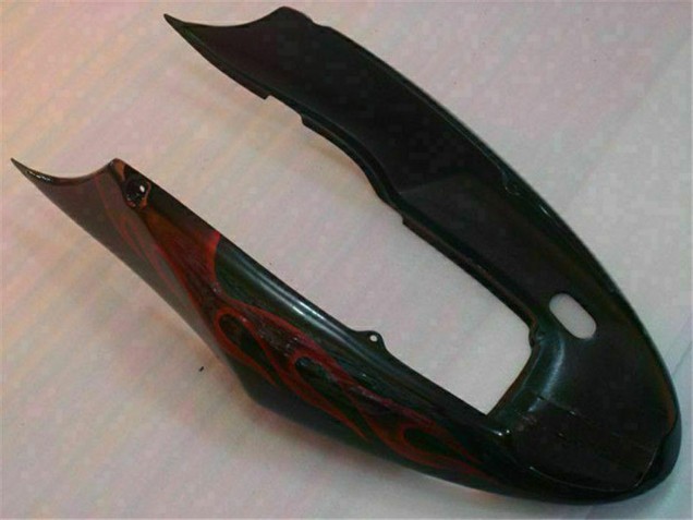 Descuento Carenados Moto Honda CBR600 F4i 2004-2007 - Negro Brillante Rojo Llama