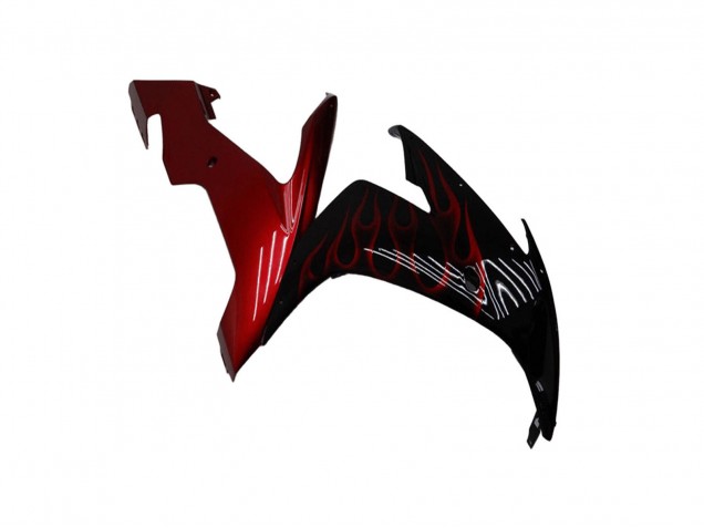 Descuento Carenados Moto Yamaha YZF R1 2004-2006 - Negro Brillante Rojo Llama
