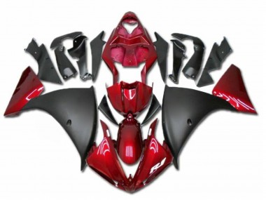 Descuento Carenados Moto Yamaha YZF R1 2009-2011 - Rojo Negro Mate