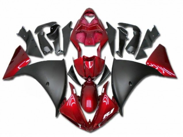 Descuento Carenados Moto Yamaha YZF R1 2009-2011 - Rojo Negro Mate