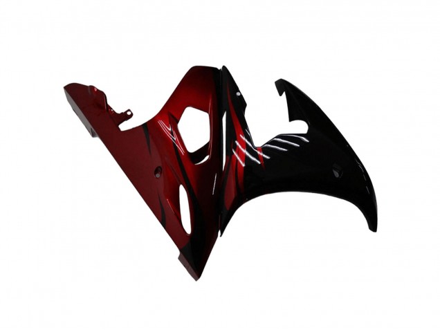 Descuento Kits Carenado Moto Yamaha YZF R6 2003-2004 - Negro Brillante Rojo