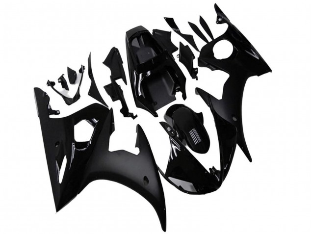 Descuento Carenados Moto Yamaha YZF R6 2003-2004 - Negro Brillante Negro Mate