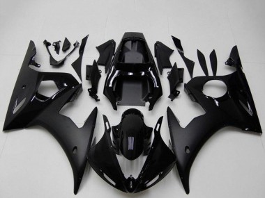 Descuento Carenados Moto Yamaha YZF R6 2003-2004 - Negro Brillante Negro Mate