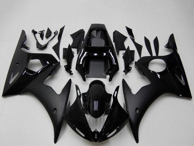 Descuento Carenados Moto Yamaha YZF R6 2003-2004 - Negro Brillante Negro Mate