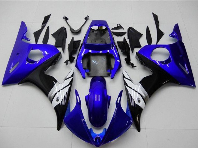 Descuento Carenados Moto Yamaha YZF R6 2003-2004 - Azul Blanco Negro Brillante