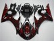 Descuento Carenado Moto Yamaha YZF R6 2003-2004 - Negro Brillante Rojo Llama