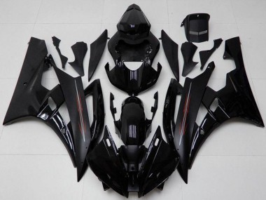 Descuento Kits Carenado Moto Yamaha YZF R6 2006-2007 - Negro Brillante Negro Mate