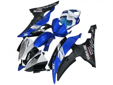 Descuento Carenados Moto Yamaha YZF R6 2008-2016 - Blanco Azul Negro Mate Yamalube