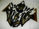 Descuento Carenados Moto Yamaha YZF R6 2008-2016 - Negro Brillante Oro Llama