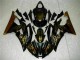 Descuento Carenados Moto Yamaha YZF R6 2008-2016 - Negro Brillante Oro Llama