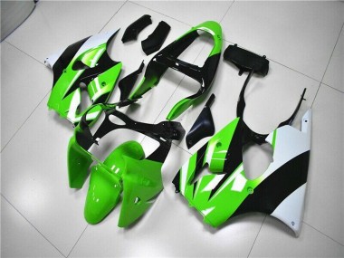 Descuento Kits Carenado Moto Kawasaki ZX6R 2000-2002 - Verde Blanco Negro