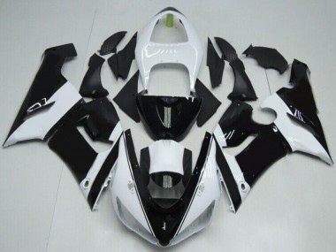 Descuento Carenados Moto Kawasaki ZX6R 2005-2006 - Blanco Negro Brillante