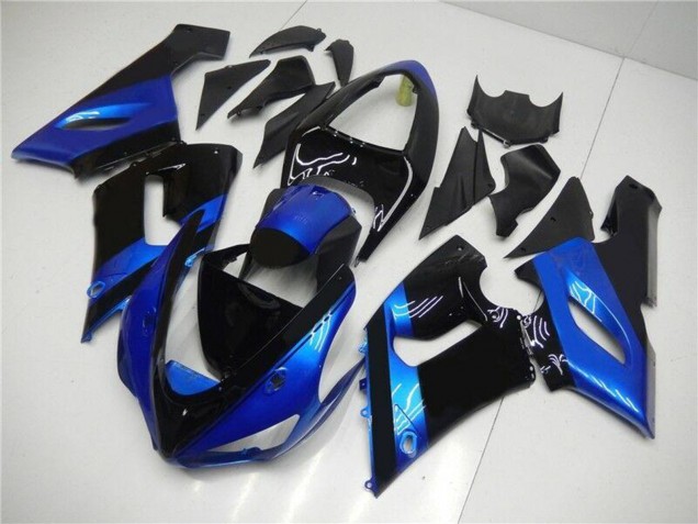 Descuento Kits Carenado Moto Kawasaki ZX6R 2005-2006 - Azul Negro Brillante