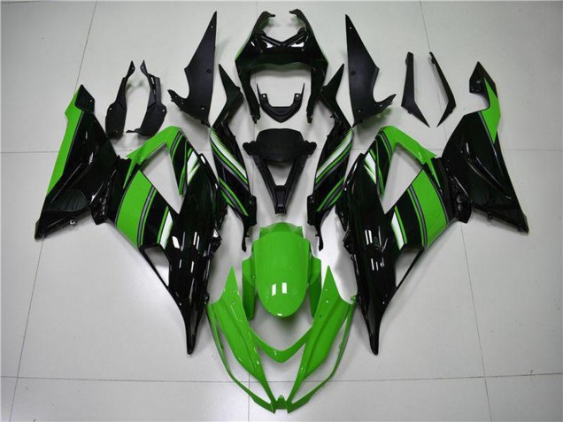 Descuento Carenado Moto Kawasaki ZX6R 2013-2018 - Verde Negro Brillante