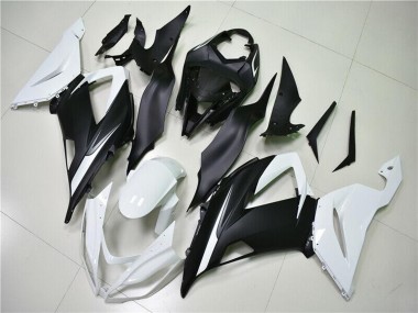 Descuento Carenados ABS Kawasaki ZX6R 2013-2018 - Blanco Negro Mate