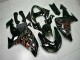Descuento Kits Carenado Moto Kawasaki ZX10R 2006-2007 - Negro Brillante Rojo Llama