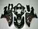 Descuento Kits Carenado Moto Kawasaki ZX10R 2006-2007 - Negro Brillante Rojo Llama