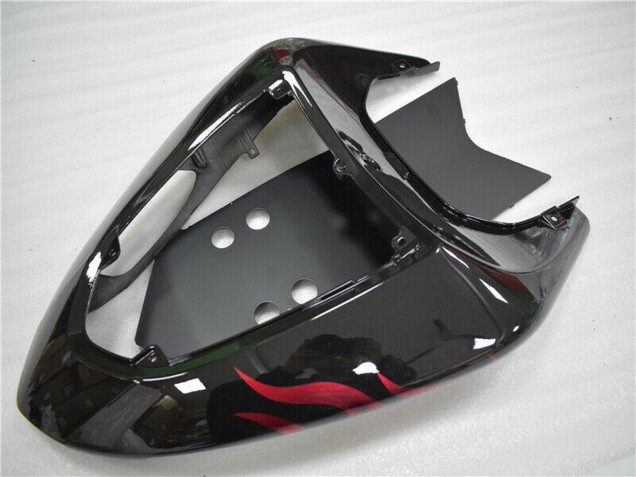 Descuento Carenado Moto Kawasaki ZX10R 2006-2007 - Negro Brillante Rojo Llama
