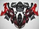 Descuento Carenado Moto Kawasaki ZX10R 2006-2007 - Negro Brillante Rojo Llama