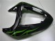 Descuento Carenados Moto Kawasaki ZX10R 2006-2007 - Negro Brillante Verde Llama