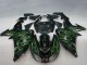 Descuento Carenados Moto Kawasaki ZX10R 2006-2007 - Negro Brillante Verde Llama