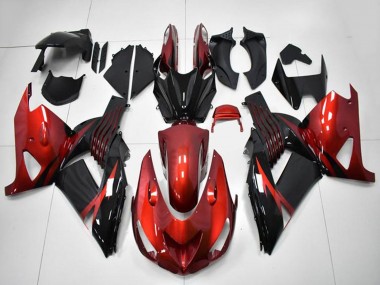 Descuento Carenados Moto Kawasaki ZX14R ZZR1400 2006-2011 - Rojo Negro