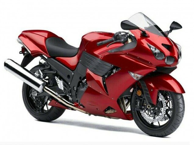 Descuento Carenados Moto Kawasaki ZX14R ZZR1400 2006-2011 - Rojo