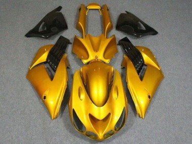 Descuento Carenados Moto Kawasaki ZX14R ZZR1400 2006-2011 - Oro Negro Brillante