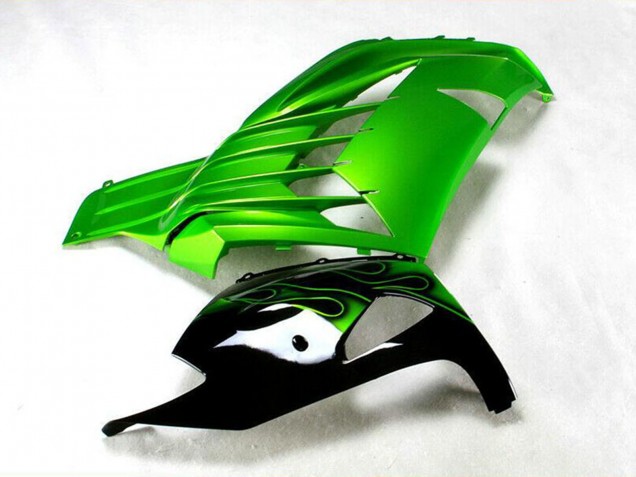Descuento Carenado Moto Kawasaki ZX14R ZZR1400 2012-2024 - Verde Negro Brillante