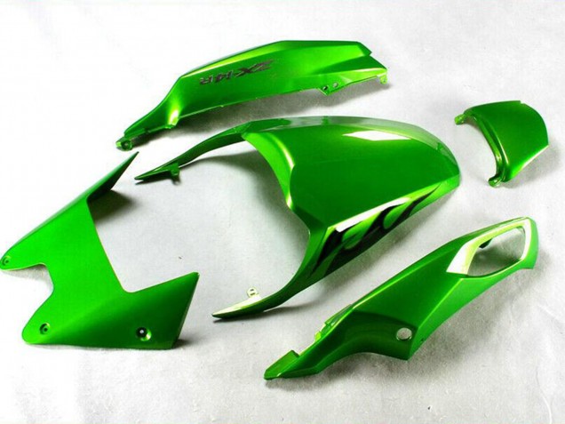 Descuento Carenado Moto Kawasaki ZX14R ZZR1400 2012-2024 - Verde Negro Brillante