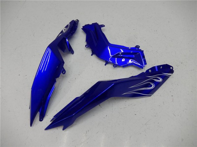 Descuento Carenados Moto Kawasaki Ninja 300 EX300R 2013-2024 - Azul Negro Blanco Llama