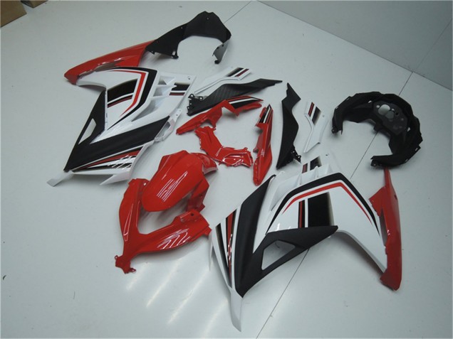 Descuento Carenados Moto Kawasaki Ninja 300 EX300R 2013-2024 - Blanco Rojo Negro