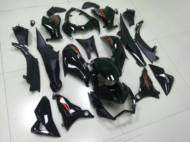Descuento Carenados Moto Kawasaki Z800 2013-2018 - Negro Brillante Rojo Plata